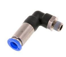 Steckverschraubung 8mm & R1/8'' männlich Selbstsichernder Winkel Messing/PBT 0-10bar (0-145psi) [2 Stück]