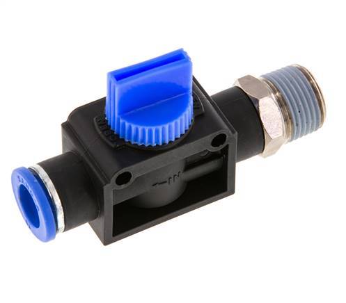 3/2-Wege-Absperr-Handventil 10 mm - R3/8'' Kunststoff/Messing Rohrseitige Entlüftung