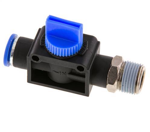 3/2-Wege-Absperr-Handventil 10 mm - R3/8'' Kunststoff/Messing Rohrseitige Entlüftung