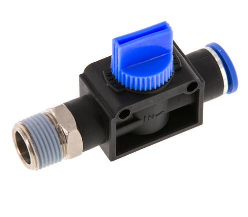 3/2-Wege-Absperr-Handventil 10 mm - R3/8'' Kunststoff/Messing Rohrseitige Entlüftung
