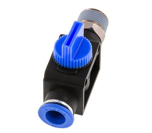 3/2-Wege-Absperr-Handventil 10 mm - R3/8'' Kunststoff/Messing Rohrseitige Entlüftung