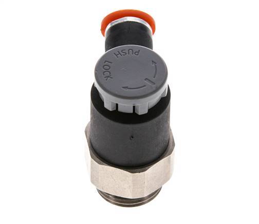 Durchflussregelventil Meter-In-Winkelstück 6 mm - G3/8'' Messing/PA 66 Sicherungsmutter