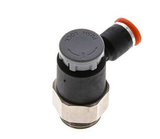 Durchflussregelventil Meter-In-Winkelstück 6 mm - G3/8'' Messing/PA 66 Sicherungsmutter