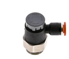 Durchflussregelventil Meter-In-Winkelstück 6 mm - G3/8'' Messing/PA 66 Sicherungsmutter