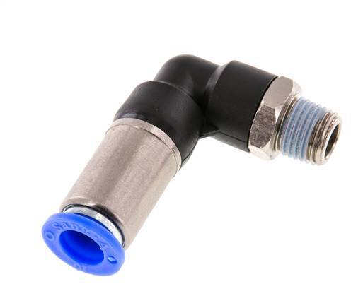 Steckverschraubung 10mm & R1/4'' männlich Selbstsicherndes Winkelstück Messing/PBT 0-10bar (0-145psi)