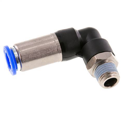Steckverschraubung 10mm & R1/4'' männlich Selbstsicherndes Winkelstück Messing/PBT 0-10bar (0-145psi)
