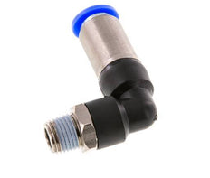 Push-In Fitting 10mm & R1/4'' Male Auto Shut-Off Elbow Brass/PBT 0-10bar (0-145psi)