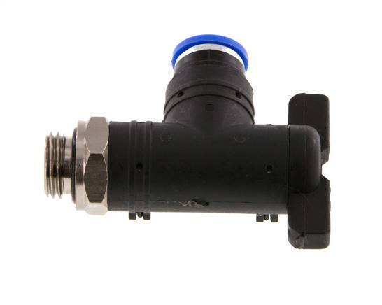 2-Wege-Kugelhahn mit Winkel 8 mm - G1/4'' Kunststoff/Messing