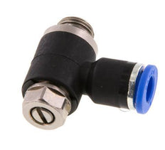 Flow Control Silencer Meter-Out Elbow 6 mm - G1/8'' Brass/PA 66 Slotted Screw