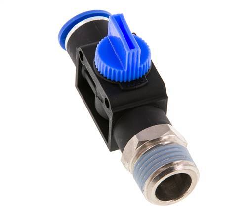 3/2-Wege-Absperr-Handventil 12 mm - R1/2'' Kunststoff/Messing Gewindeseitige Entlüftung