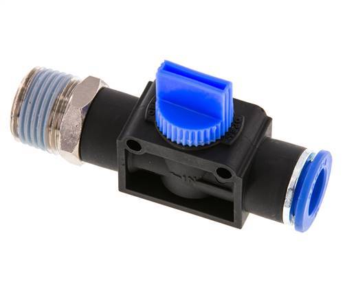 3/2-Wege-Absperr-Handventil 12 mm - R1/2'' Kunststoff/Messing Gewindeseitige Entlüftung