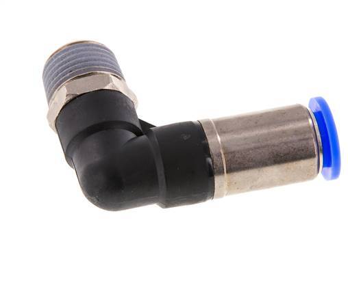 Steckverschraubung 12mm & R1/2'' männlich Selbstsicherndes Winkelstück Messing/PBT 0-10bar (0-145psi)