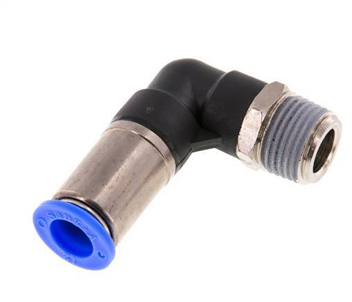 Steckverschraubung 12mm & R1/2'' männlich Selbstsicherndes Winkelstück Messing/PBT 0-10bar (0-145psi)