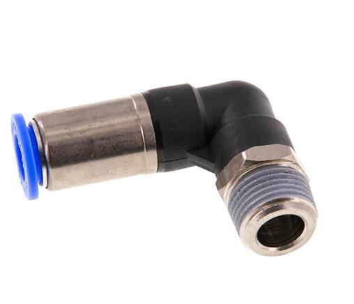 Steckverschraubung 12mm & R1/2'' männlich Selbstsicherndes Winkelstück Messing/PBT 0-10bar (0-145psi)