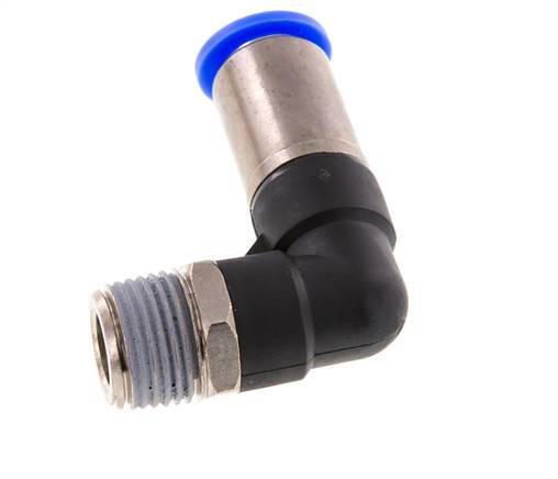 Steckverschraubung 12mm & R1/2'' männlich Selbstsicherndes Winkelstück Messing/PBT 0-10bar (0-145psi)