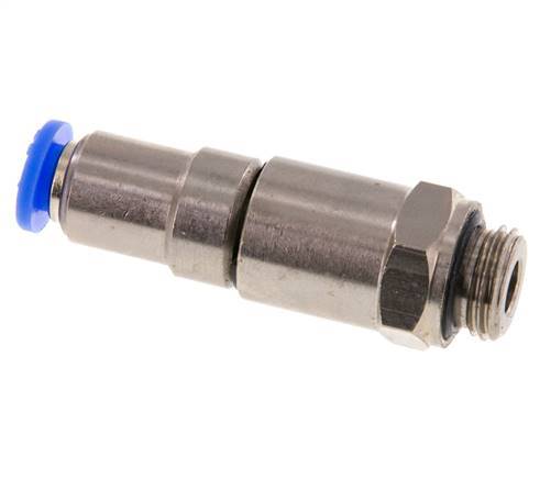 6mm & G1/4'' Schnelldrehgelenk Einsteck-Außengewinde Vernickeltes Messing/PBT NBR Drehbar