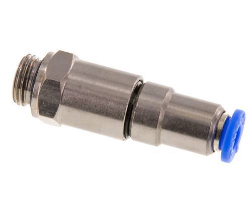 6mm & G1/4'' Schnelldrehgelenk Einsteck-Außengewinde Vernickeltes Messing/PBT NBR Drehbar