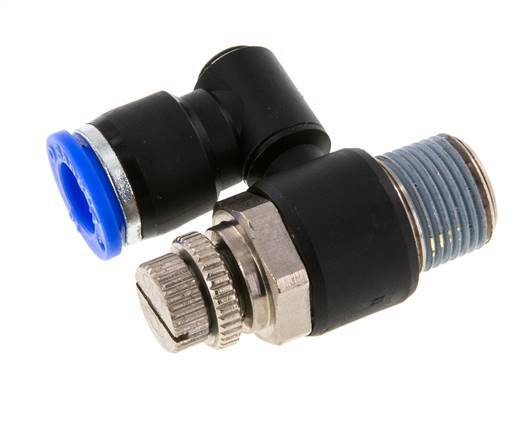 Flow Control Silencer Meter-Out Rotatable 10 mm - R3/8'' Brass/PA 66