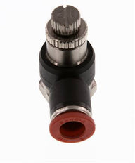 Durchflussregelung Schalldämpfer Meter-In Winkel 8 mm - G1/4'' Messing/PA 66
