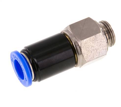 12mm & G3/8'' Drehgelenk Einsteck-Außengewinde Vernickeltes Messing/PBT NBR Drehbar