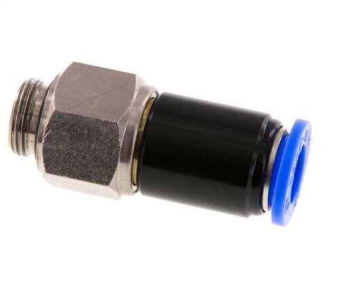 12mm & G3/8'' Drehgelenk Einsteck-Außengewinde Vernickeltes Messing/PBT NBR Drehbar