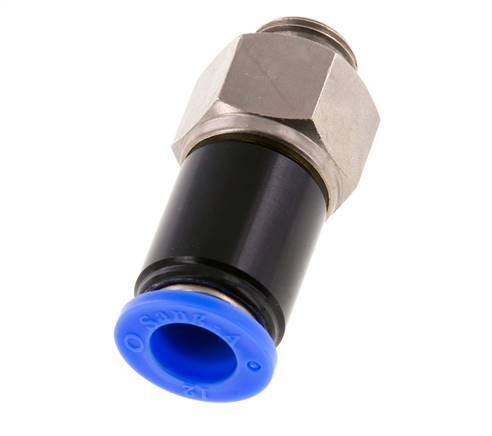 12mm & G3/8'' Drehgelenk Einsteck-Außengewinde Vernickeltes Messing/PBT NBR Drehbar