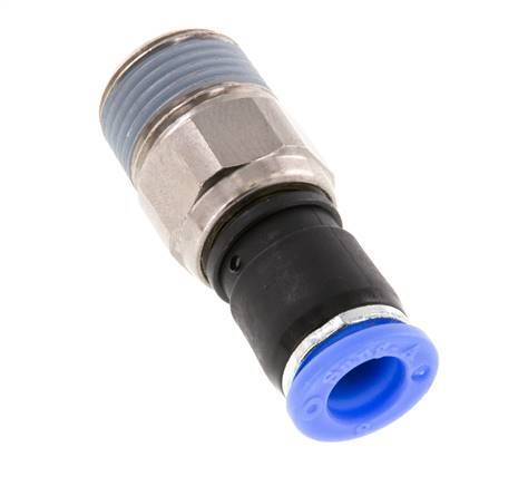 8mm & R3/8'' Drehgelenk Einsteck-Außengewinde Vernickeltes Messing/PBT NBR Drehbar
