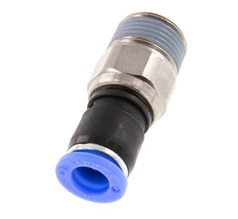 8mm & R3/8'' Drehgelenk Einsteck-Außengewinde Vernickeltes Messing/PBT NBR Drehbar