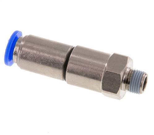 8mm & R1/8'' Schnelldrehgelenk Einsteck-Außengewinde Vernickeltes Messing/PBT NBR Drehbar