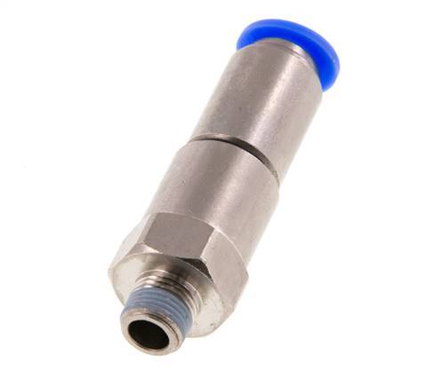 8mm & R1/8'' Schnelldrehgelenk Einsteck-Außengewinde Vernickeltes Messing/PBT NBR Drehbar