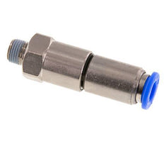 8mm & R1/8'' Schnelldrehgelenk Einsteck-Außengewinde Vernickeltes Messing/PBT NBR Drehbar