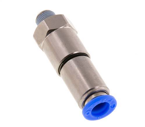8mm & R1/8'' Schnelldrehgelenk Einsteck-Außengewinde Vernickeltes Messing/PBT NBR Drehbar
