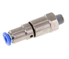 6mm & R1/8'' Schnelldrehgelenk Einsteck-Außengewinde Vernickeltes Messing/PBT NBR Drehbar