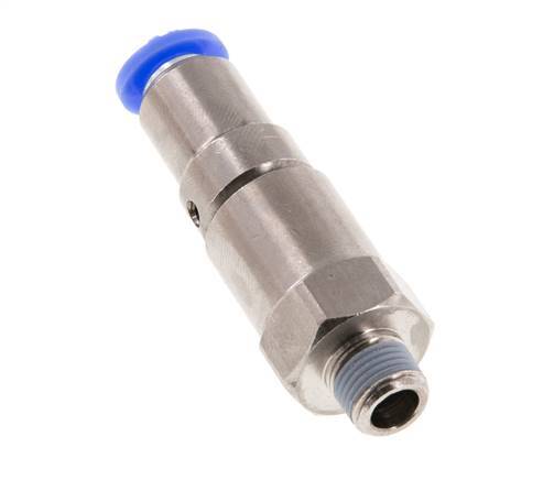 6mm & R1/8'' Schnelldrehgelenk Einsteck-Außengewinde Vernickeltes Messing/PBT NBR Drehbar