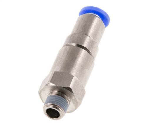 6mm & R1/8'' Schnelldrehgelenk Einsteck-Außengewinde Vernickeltes Messing/PBT NBR Drehbar
