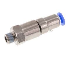6mm & R1/8'' Schnelldrehgelenk Einsteck-Außengewinde Vernickeltes Messing/PBT NBR Drehbar