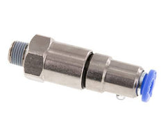 6mm & R1/8'' Schnelldrehgelenk Einsteck-Außengewinde Vernickeltes Messing/PBT NBR Drehbar