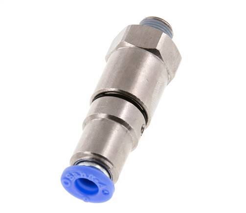 6mm & R1/8'' Schnelldrehgelenk Einsteck-Außengewinde Vernickeltes Messing/PBT NBR Drehbar