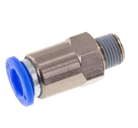 Push-In-Rückschlagventil 8mm & R1/8'' Außengewinde Messing/PBT 0,2-10bar (3-145psi) Schlauchgewinde