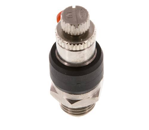 Flow Control Silencer Meter-In Elbow 4 mm - G1/4'' Brass/PA 66