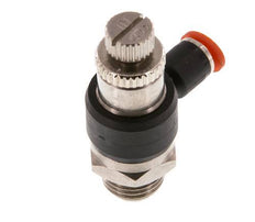 Durchflussregelungs-Schalldämpfer-In-Winkelstück 4 mm - G1/4'' Messing/PA 66