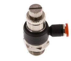 Durchflussregelungs-Schalldämpfer-In-Winkelstück 4 mm - G1/4'' Messing/PA 66