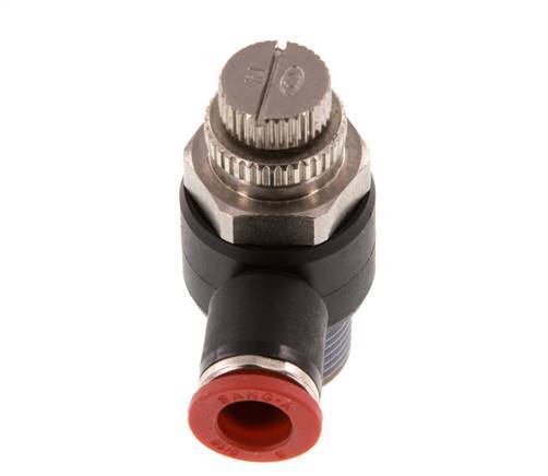 Durchflussregelungs-Schalldämpfer-In-Winkelstück 8 mm - R3/8'' Messing/PA 66