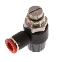 Durchflussregelungs-Schalldämpfer-In-Winkelstück 8 mm - R3/8'' Messing/PA 66