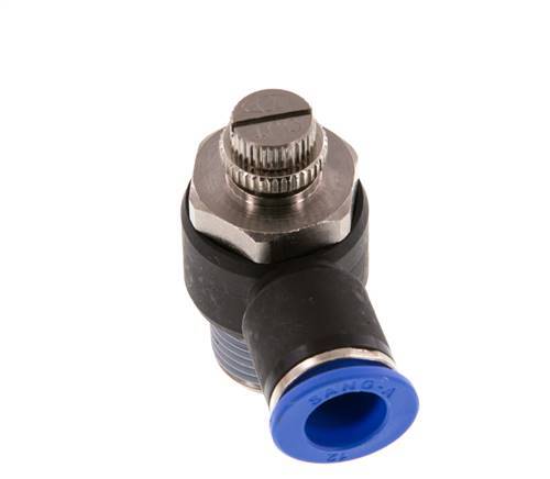 Durchflussregelungs-Schalldämpfer Abflusswinkel 12 mm - R1/2'' Messing/PA 66