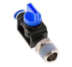 3/2-Way Shut-Off Hand Valve 6 mm - R3/8'' Plastic/Brass Thread-side venting