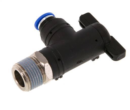 2-Way Elbow Ball Valve 6 mm - R3/8'' Plastic/Brass