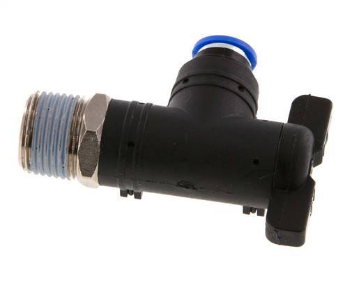 2-Way Elbow Ball Valve 6 mm - R3/8'' Plastic/Brass