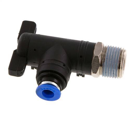 2-Wege-Winkel-Kugelhahn 6 mm - R3/8'' Kunststoff/Messing