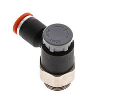 Durchflussregelventil Meter-In-Winkelstück 8 mm - G3/8'' Messing/PA 66 Sicherungsmutter